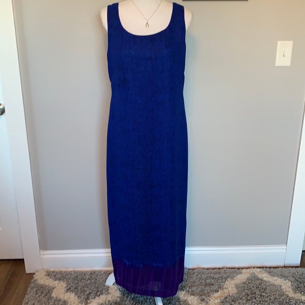 Jessica Howard Colbert blue & purplest in color petite maxi dress Size 0…